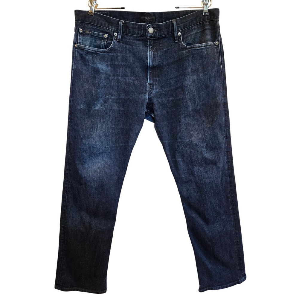 *Flawed*‎ Polo Ralph Lauren Black Label Prospect Straight Dark Denim Jeans 36x30